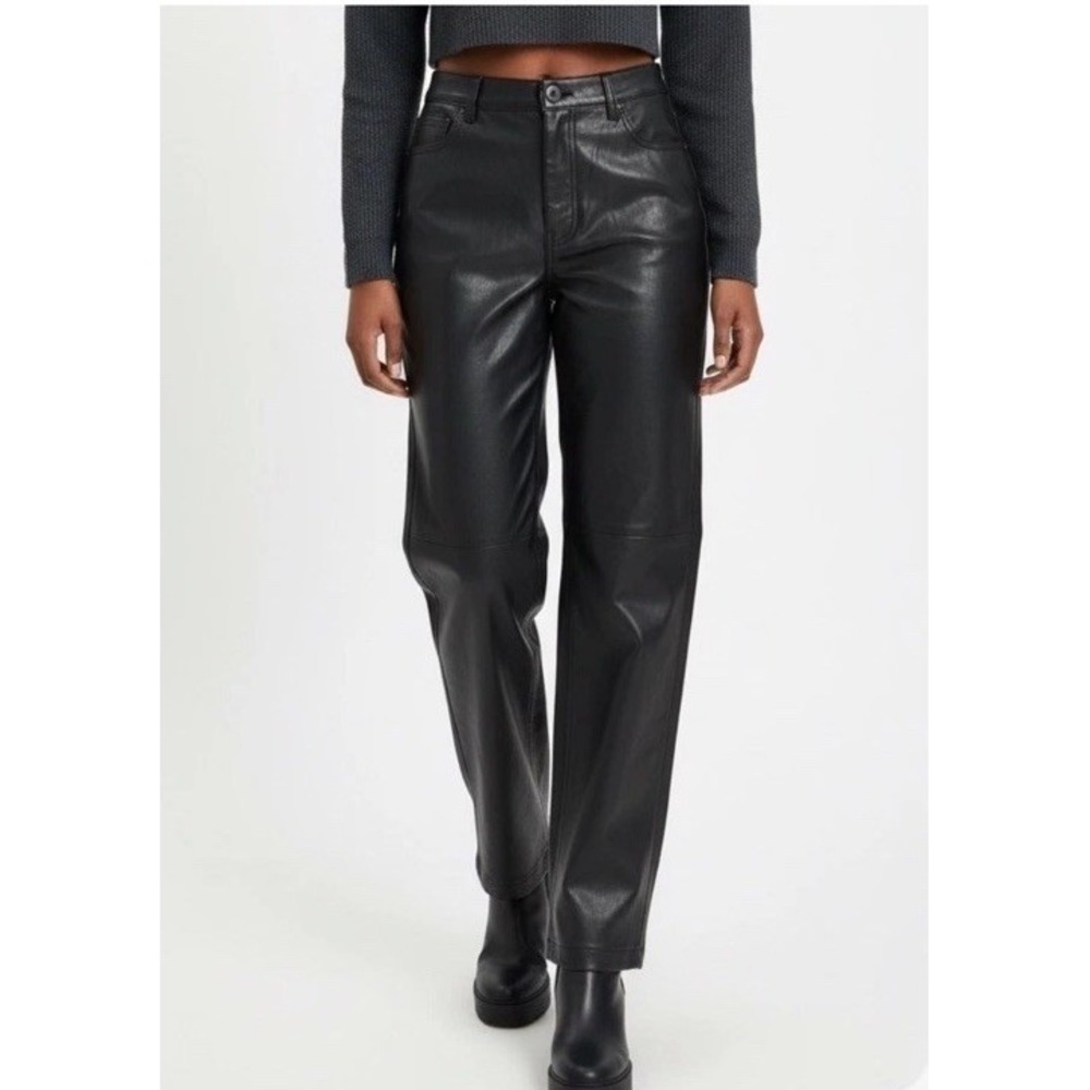 Abercrombie & Fitch Black 90s Relaxed High-Rise Curvy Love Faux Leather Pant 18R